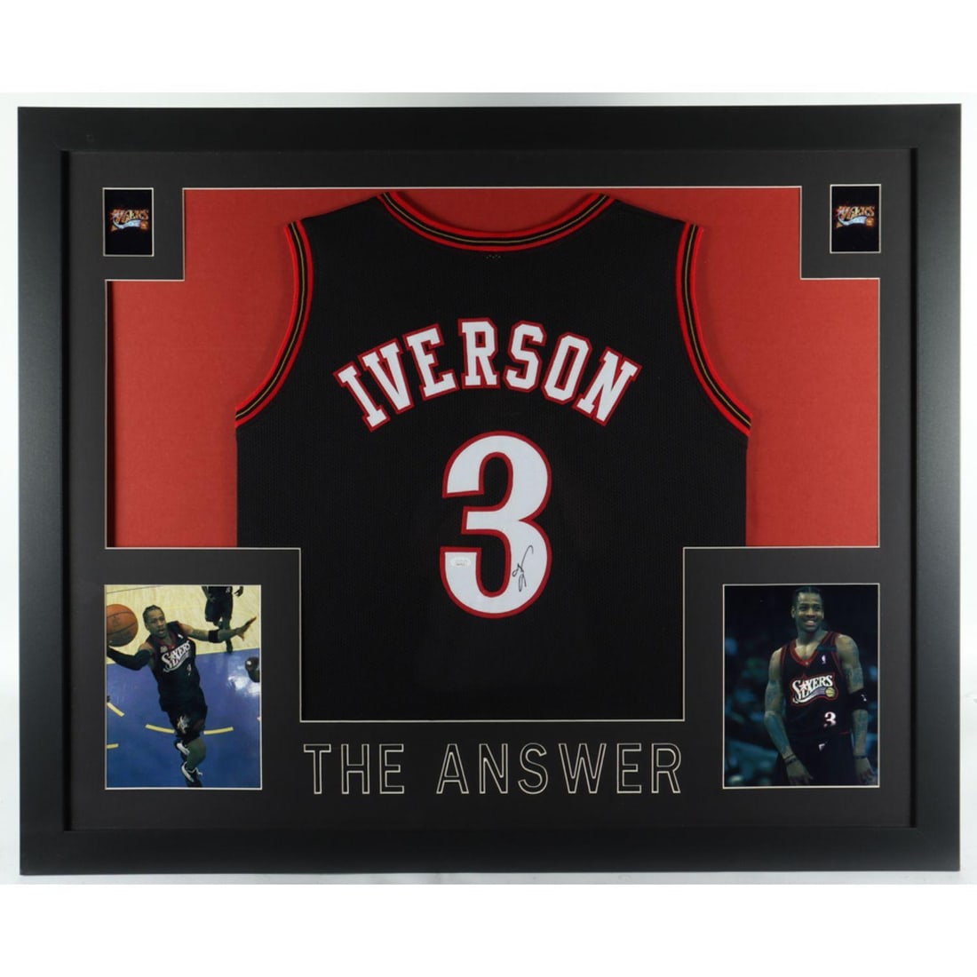 Allen Iverson Signed Custom Framed Jersey Display (JSA COA) (1 of 1)
