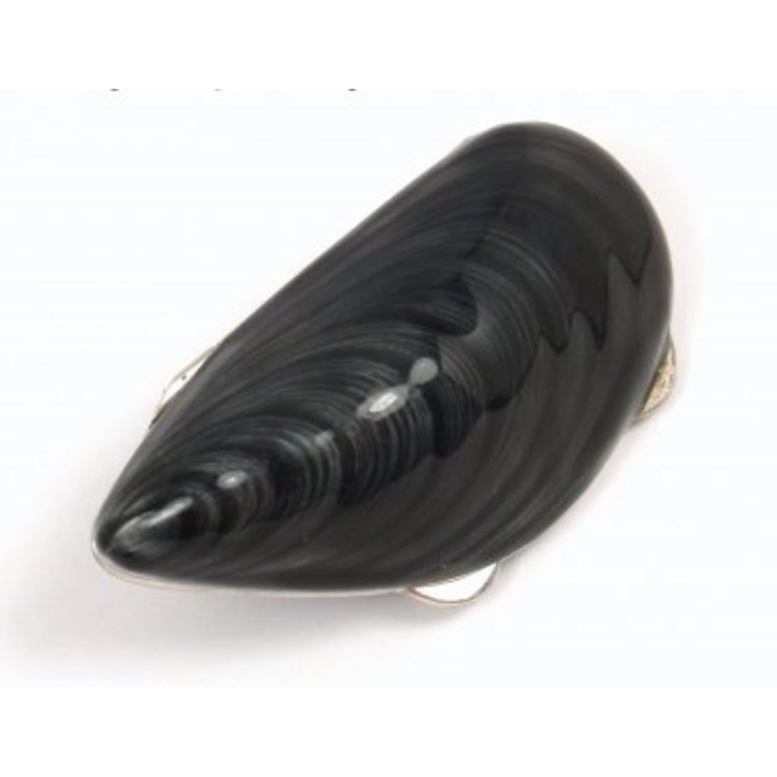 Extremely Rare Tiffany & Co Sterling Silver Enamel Mussel Shell Pill Box ITALY: Extremely Rare Tiffany & Co Sterling Silver Enamel Mussel Shell Pill Box ITALY