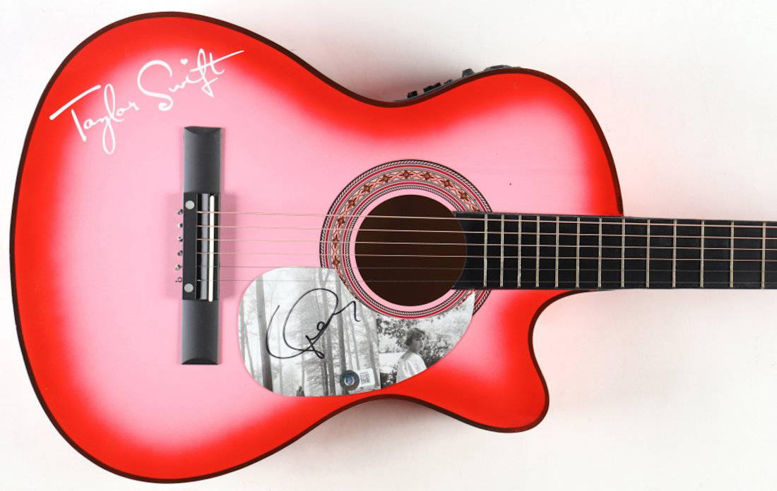 Taylor Swift Signed Guitar Bas Auction