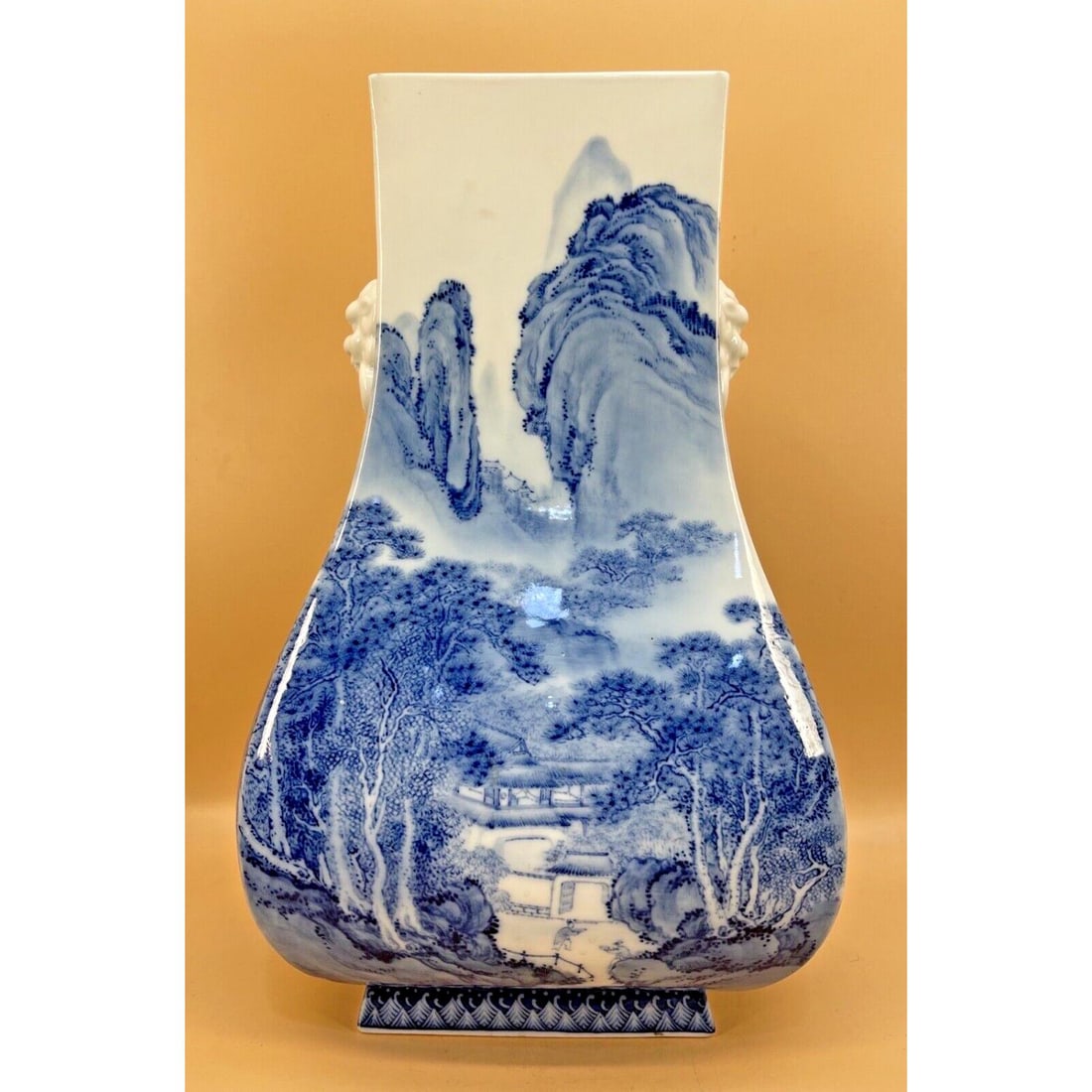 Palace Japanese Meiji Koransha Porcelain Blue & White Vase, Signed (1 of 14)
