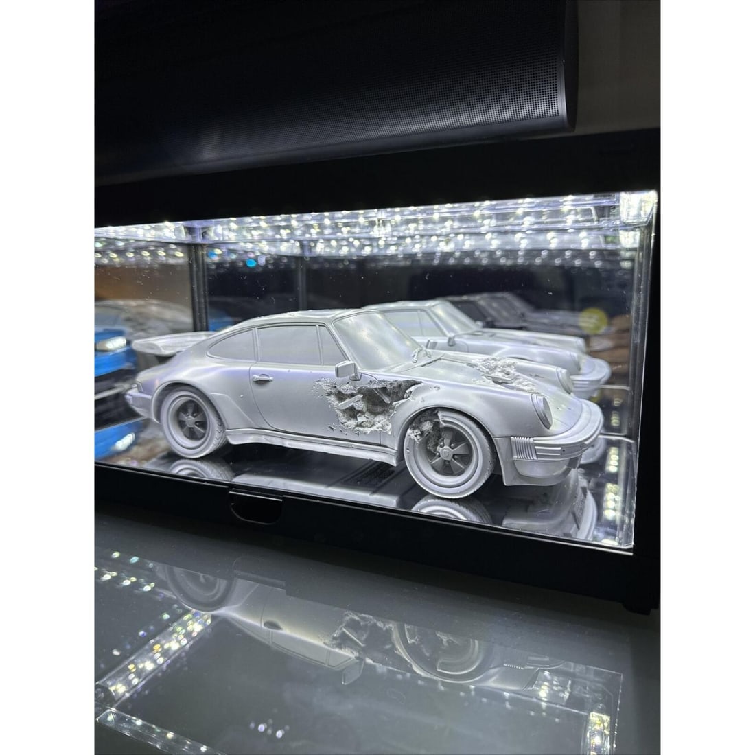 Daniel Arsham Eroded Porsche gray (sealed+receipt).: Daniel Arsham Eroded Porsche gray (sealed+receipt).