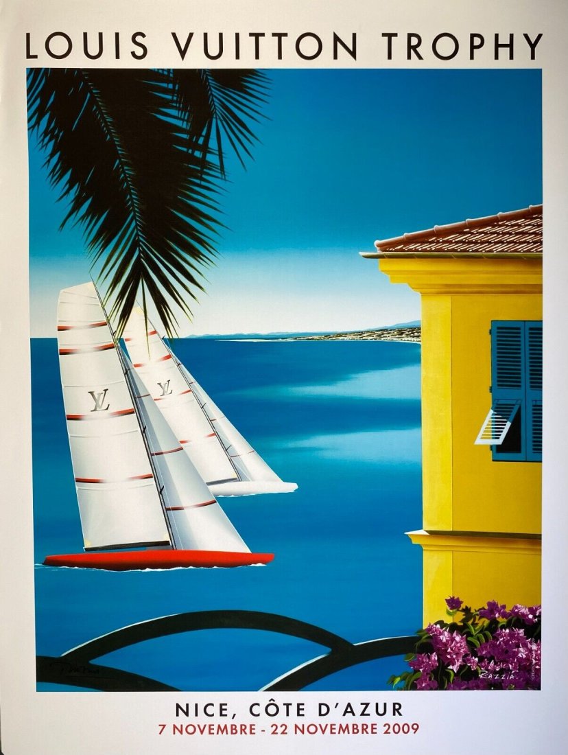 Original 2009 Nice L V Trophy Poster by Razzia, Signed & On Linen (1 of 1)