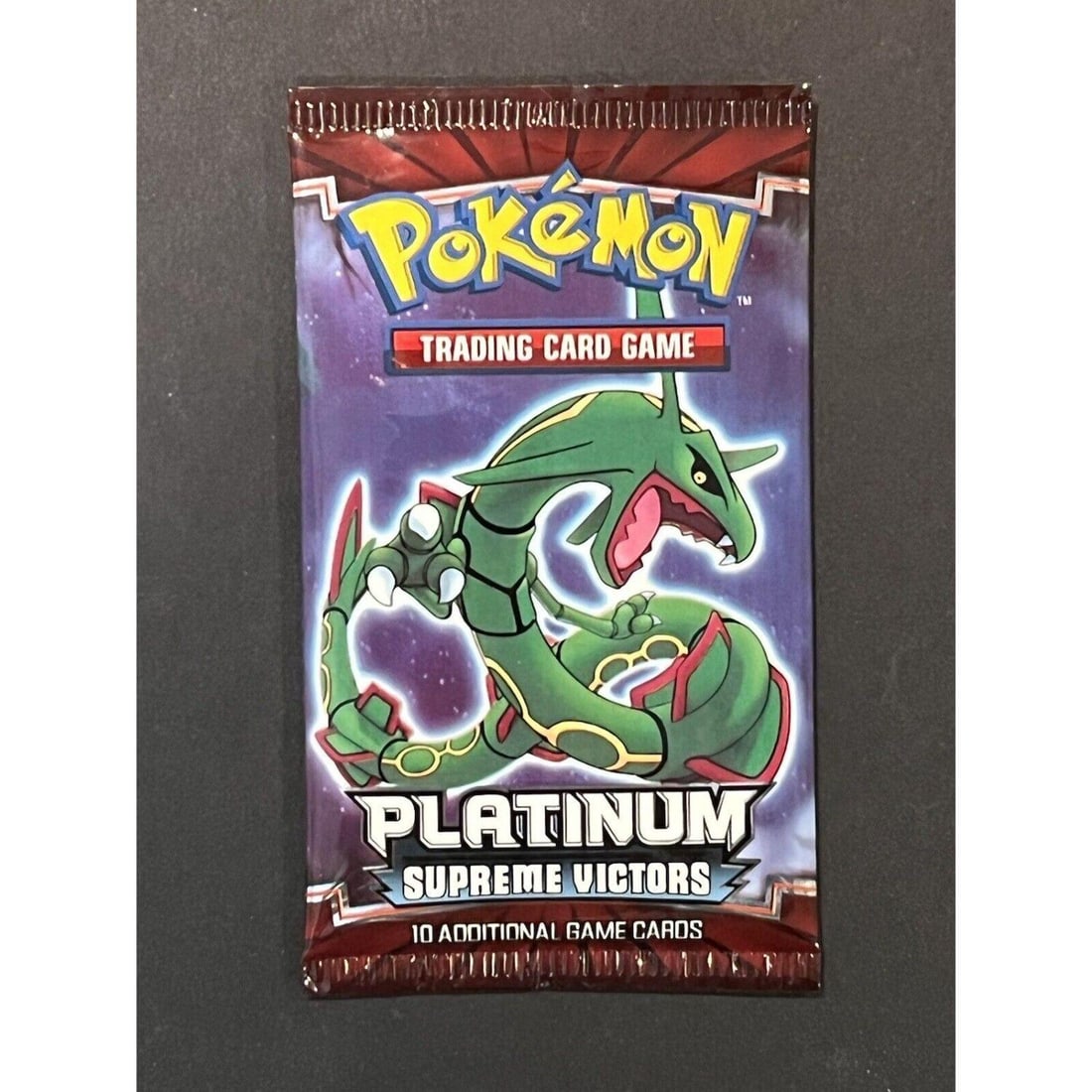 Pokemon Platinum Supreme Victors Booster Pack 2009 Sealed - Rayquaza Art: Pokemon Platinum Supreme Victors Booster Pack 2009 Sealed - Rayquaza Art