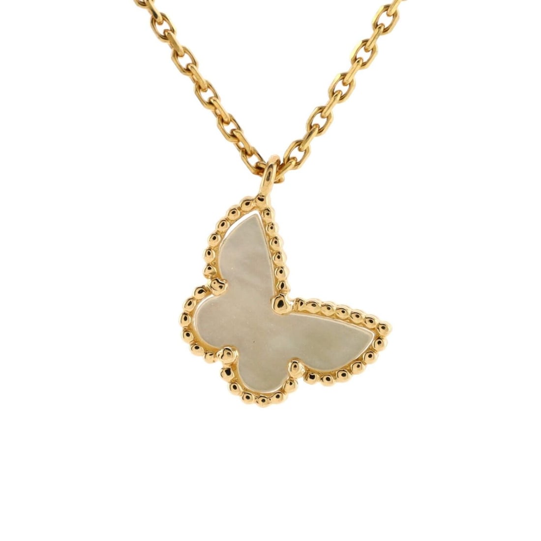 Van Cleef & Arpels 18k Yellow Gold Butterfly Pendant Necklace (1 of 3)