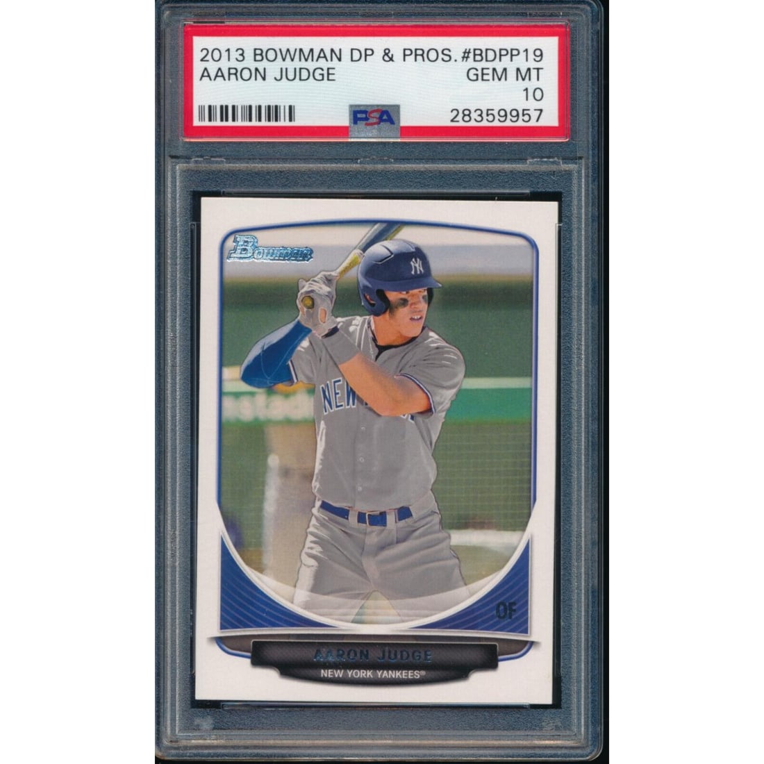 Aaron Judge 2013 Bowman DP & Pros. #BDPP19 Rookie Card (PSA 10) (1 of 1)