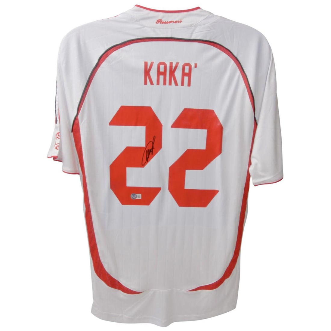 Kaka Signed AC Milan 2007 Champions League Final Home Jersey (Beckett) (1 of 2)
