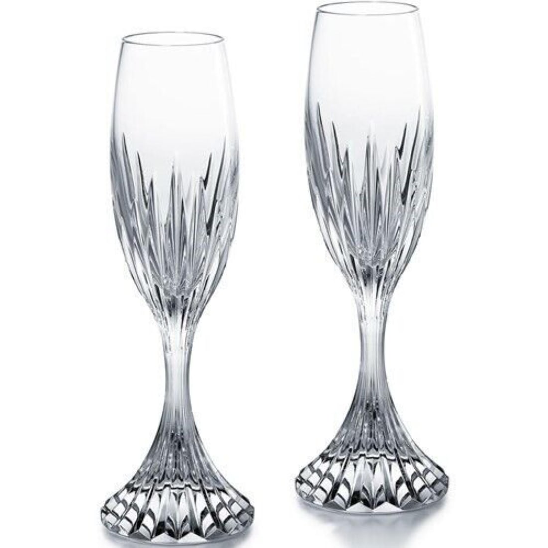 Baccarat Massena Crystal Champagne Wine Flutes Set of 8 flutes: Baccarat Massena Crystal Champagne Wine Flutes Set of 8 flutes