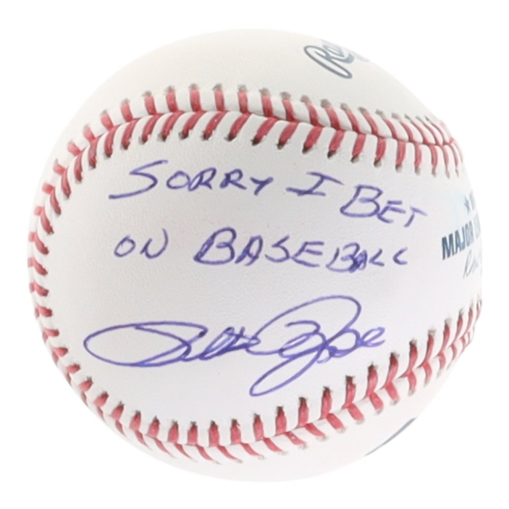 Pete Rose Signed OML Baseball Inscribed "Sorry I Bet On Baseball" (JSA) (1 of 1)