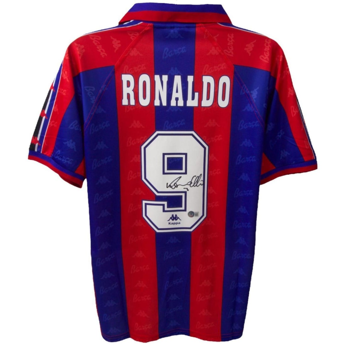 Ronaldo Nazario Signed Barcelona Home Jersey (Beckett): Ronaldo Nazario Signed Barcelona Home Jersey (Beckett)