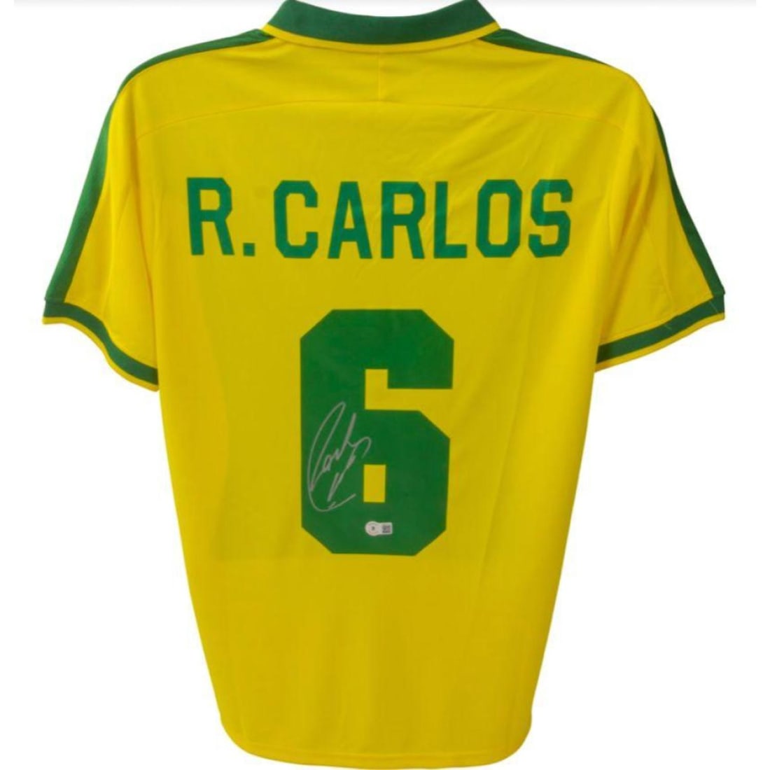 Roberto Carlos Signed 1997 Brazil National Team Jersey (Beckett): Roberto Carlos Signed 1997 Brazil National Team Jersey (Beckett)