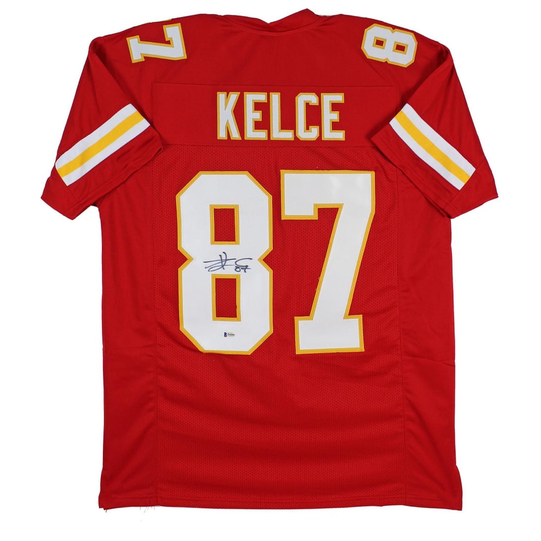 Travis Kelce Authentic Signed Red Pro Style Jersey Autographed BAS (1 of 1)