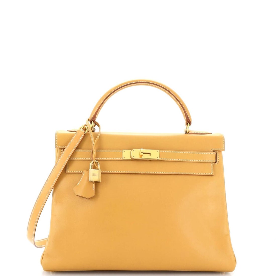 Hermes Kelly Handbag Vache Natural with Gold Hardware 32 Brown (1 of 8)