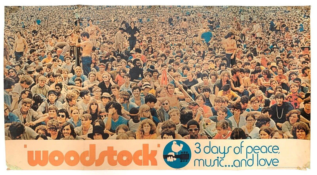 WOODSTOCK POSTER 1970-WARNER BROS (1 of 1)