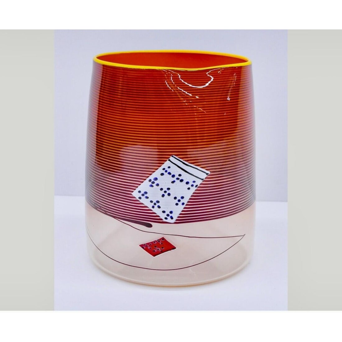 Dale Chihuly Red Blanket Cylinder (1 of 2)