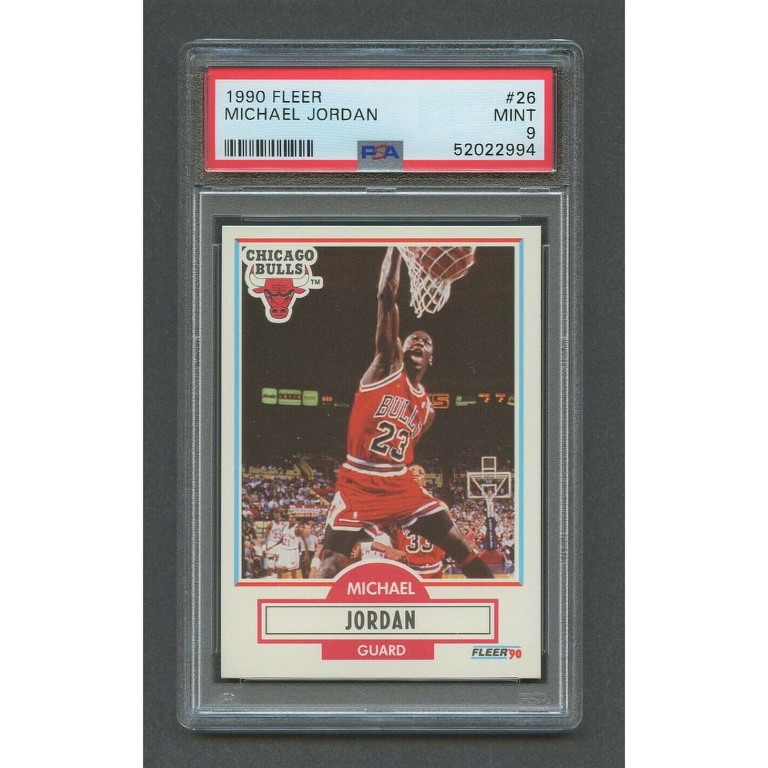 1990 Fleer Basketball MICHAEL JORDAN #26 PSA 9 MINT (1 of 2)