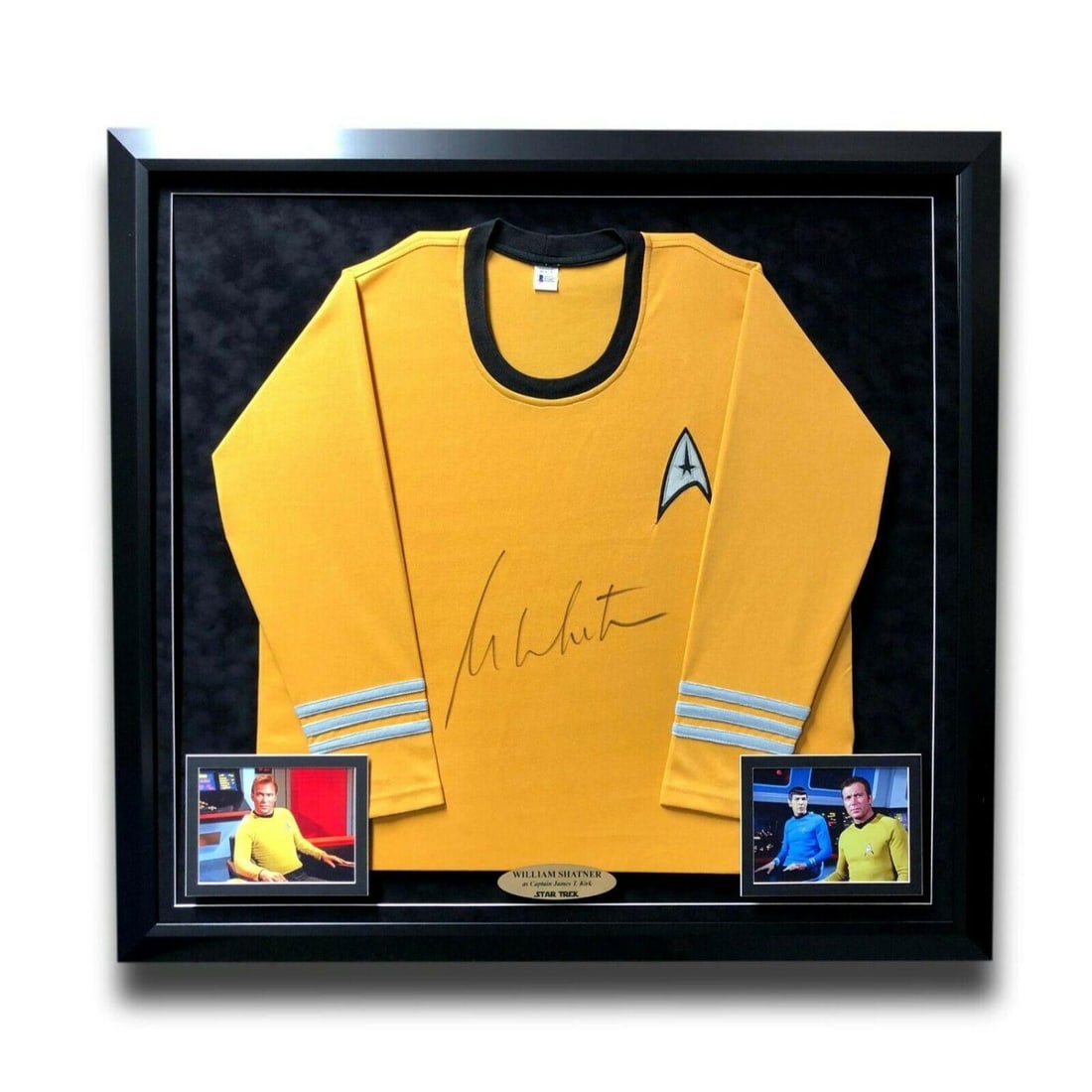 William Shatner Signed Star Trek Yellow Shirt Framed COA BAS Auto Kirk Spock (1 of 1)