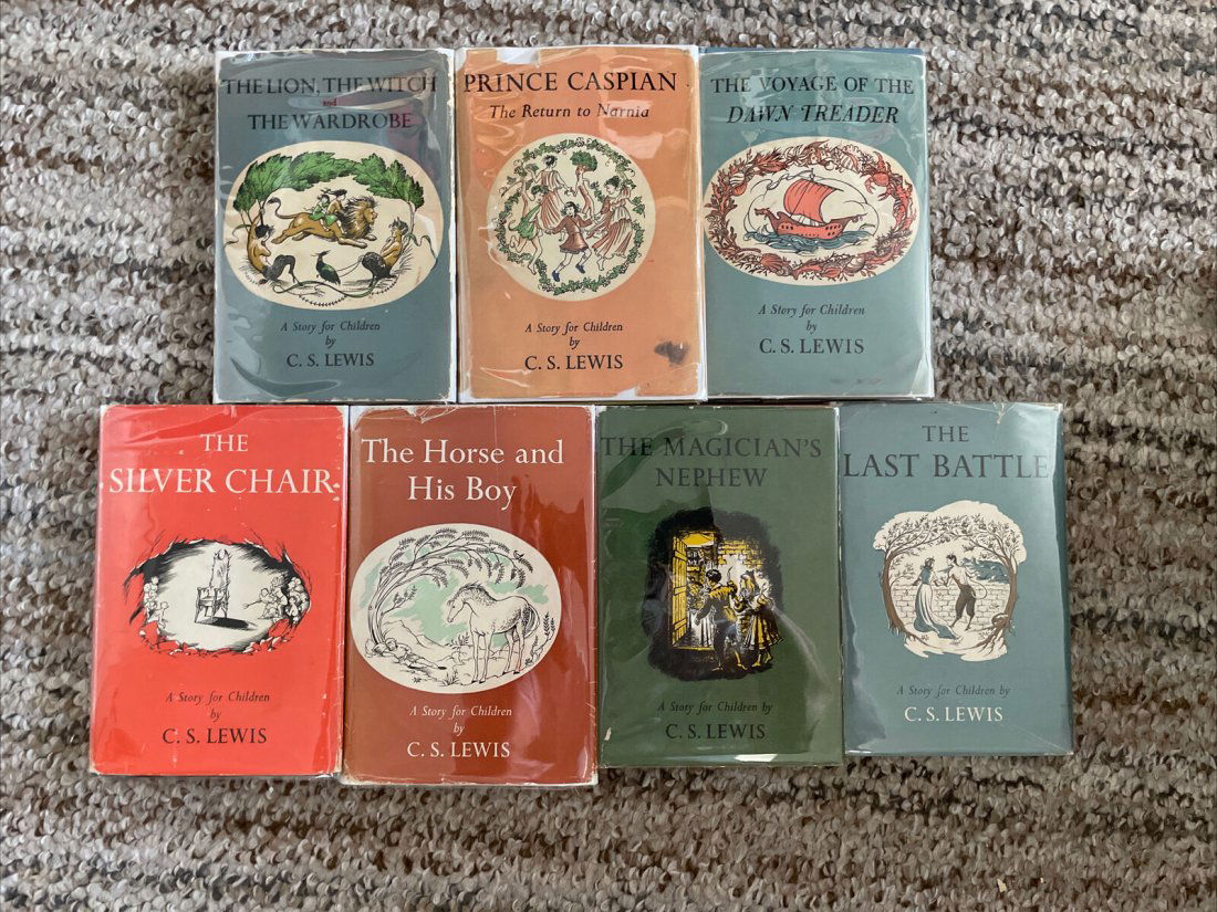 *ULTRA RARE* FULL Set of US FIRST EDITION Narnia Chronicles in DJs! C.S. Lewis (1 of 1)