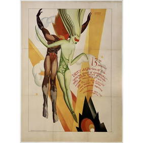 Original Vintage Poster 13th DESCENT KOKOON ARTS CLUB '26 Cleveland Carnival OL (1 of 1)