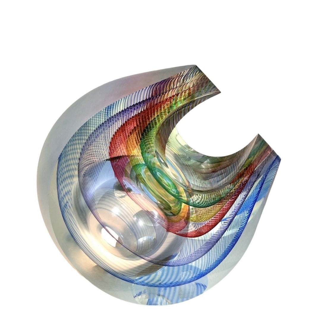 Kit Karbler & Michael David Signed Art Glass Sculpture: Kit Karbler & Michael David Signed Art Glass Sculpture. measures approximately: 6 1/2" W x 7 1/2" H x 4 1/2" D