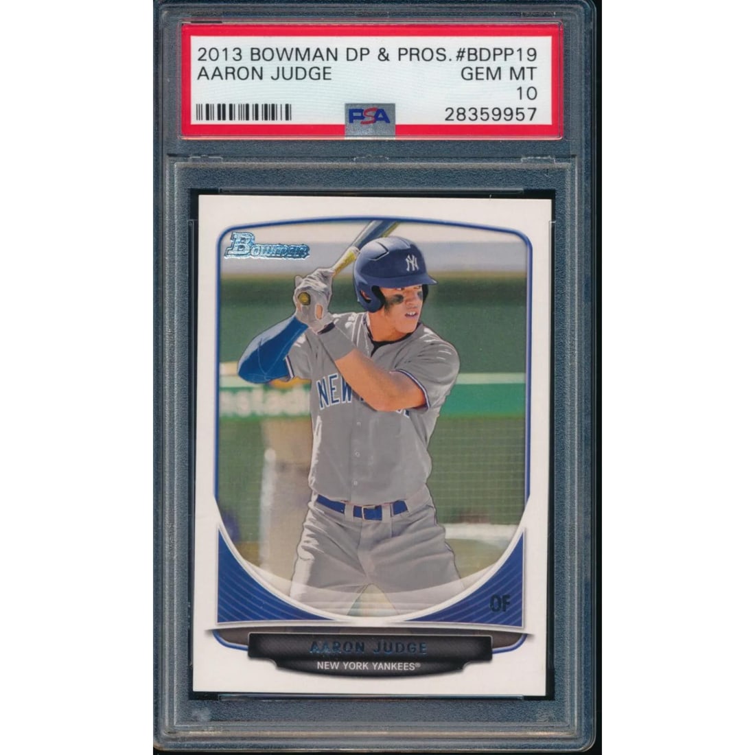 Aaron Judge 2013 Bowman DP & Pros. #BDPP19 Rookie Card (PSA 10): Aaron Judge 2013 Bowman DP & Pros. #BDPP19 Rookie Card (PSA 10)