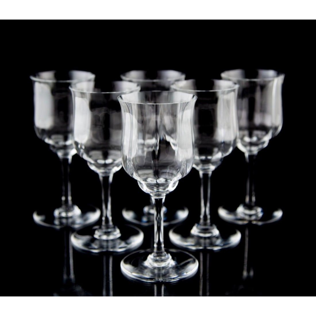 Set of 6 Vintage Baccarat Crystal Wine Glasses: Set of 6 Vintage Baccarat Crystal Wine Glasses. Height: 6" Diameter of Mouth: 2 5/8" Condition Description: Excellent vintage condition. No chips or cracks. This set includes 6 glasses. Signed with th