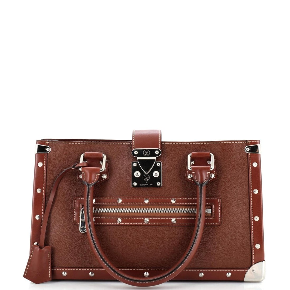 Louis Vuitton Suhali Le Fabuleux Handbag Leather: Louis Vuitton Suhali Le Fabuleux Handbag Leather/. Condition: Very good. Odor in interior. Creasing, wear, scuffs and indentations on exterior trims and handles. Cracking on side opening wax edges. We