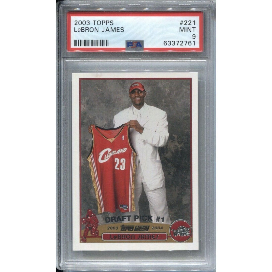 2003 LEBRON JAMES TOPPS BASKETBALL PSA 9 #221 (1 of 2)