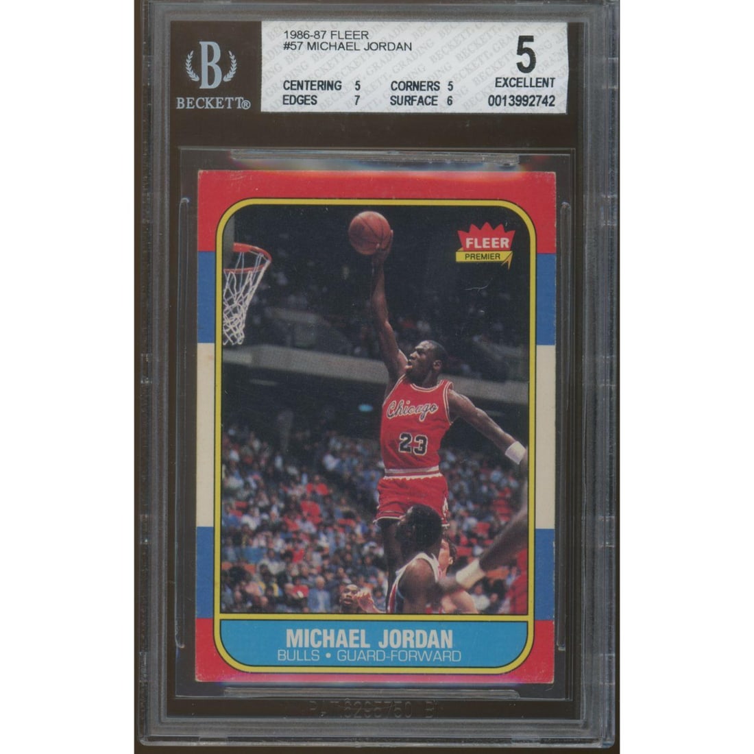 1986 Fleer Michael Jordan #57 PSA 3 CENTERED (1 of 2)