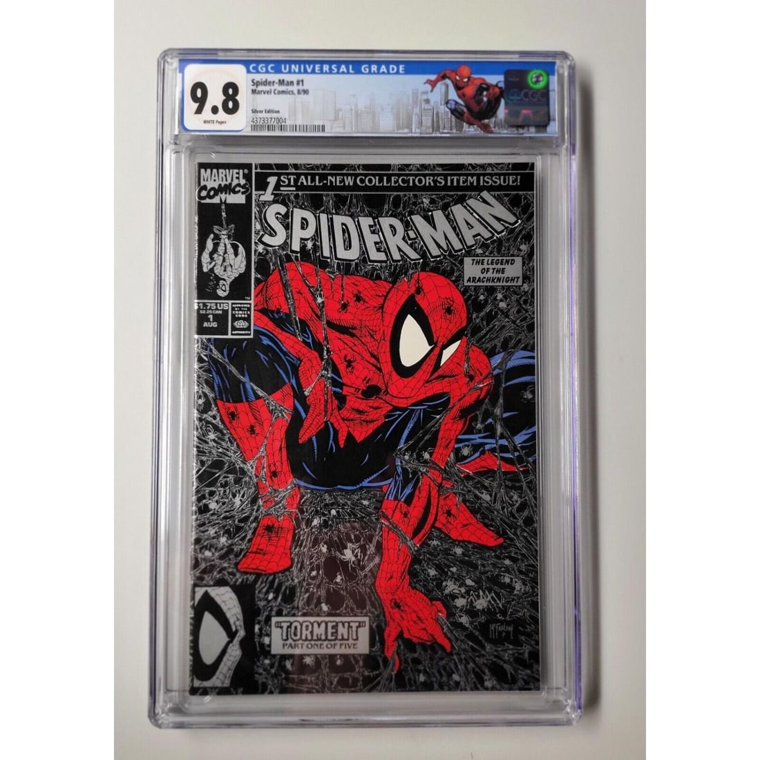 SPIDER-MAN #1 - CGC 9.8 Silver Edition Custom Label - New Slab - McFarlane Key (1 of 1)