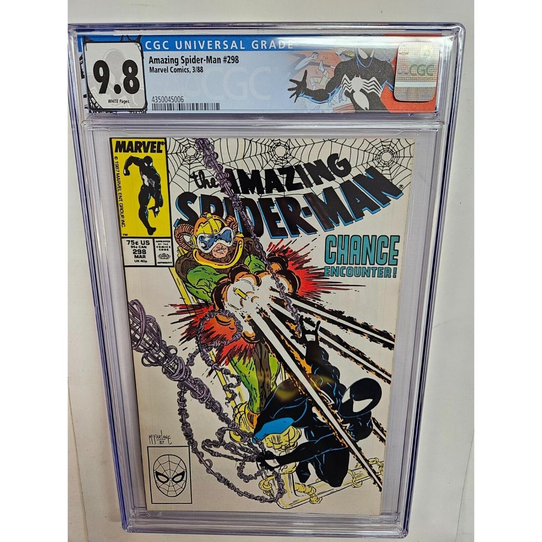 Amazing Spider-Man #298 Eddie Brock 1st App 1st McFarlane 1988 Custom CGC 9.8: Amazing Spider-Man #298 Eddie Brock 1st App 1st McFarlane 1988 Custom CGC 9.8
