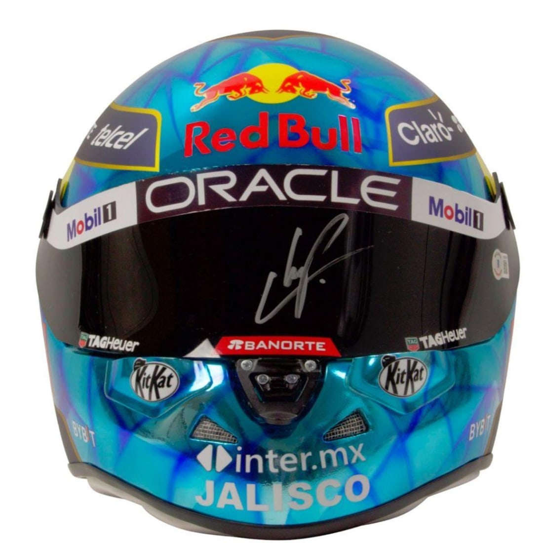 Sergio Perez Signed Full-Size Red Bull Racing Helmet (Beckett) (1 of 2)