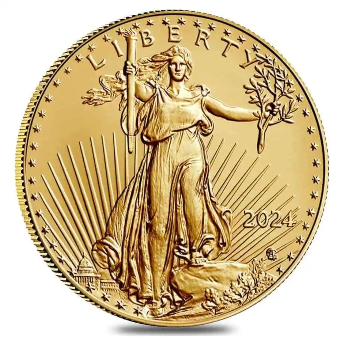 2024 1 oz Gold American Eagle $50 Coin BU (1 of 2)