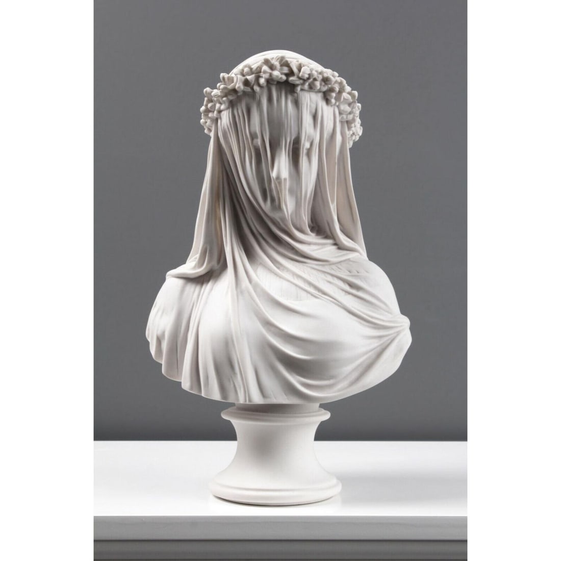 Veiled Lady Marble Bust Statue/Sculpture (1 of 4)