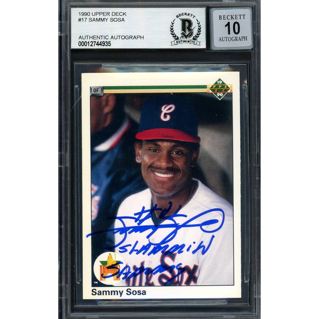 Sammy Sosa Signed 1990 Upper Deck #17 Rookie Card (BGS 10 Auto) (1 of 2)