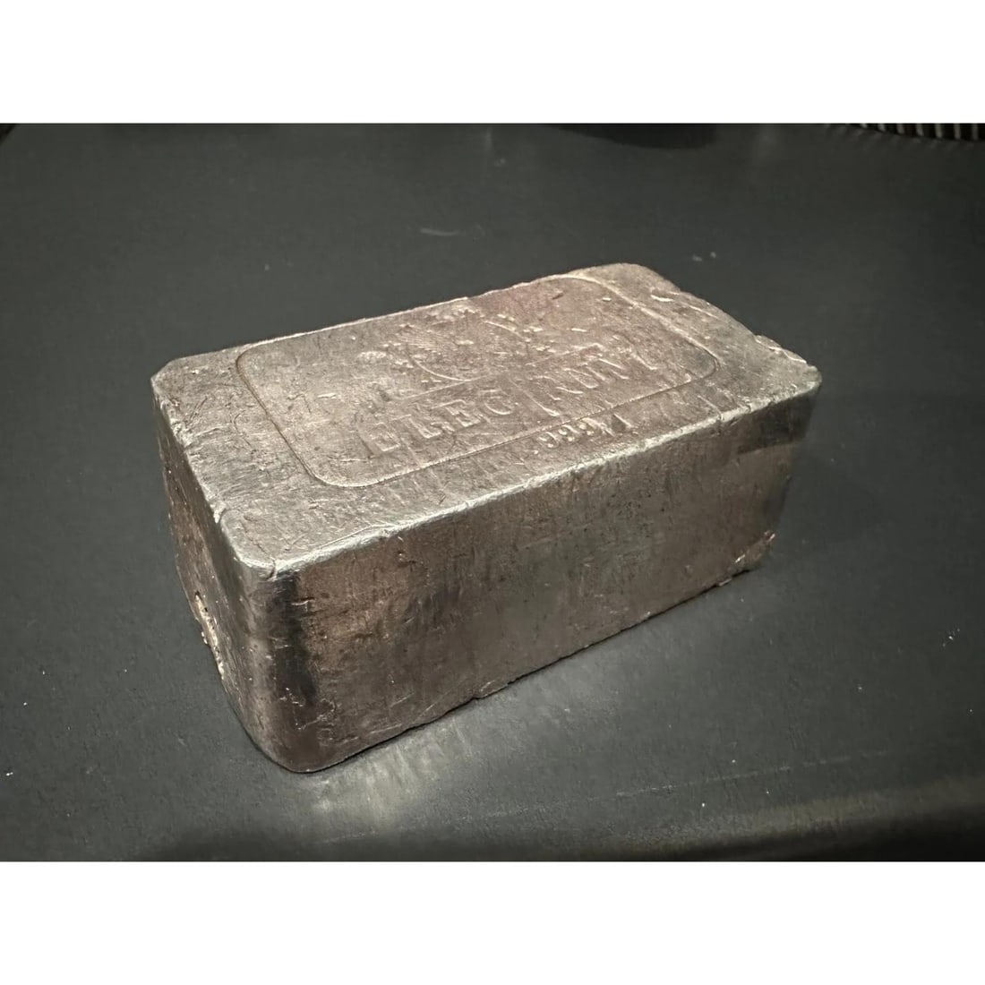 ELECTRUM Vintage Poured Bar .999 Fine Silver 49.44 oz (1 of 4)