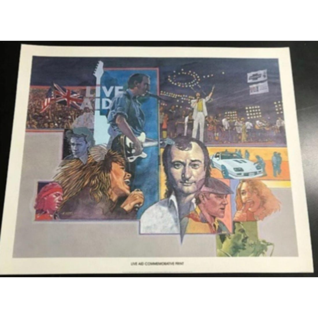 NEW VINTAGE 1985 LIVE AID COMMEMORATIVE PRINT POSTER 20?? x 16??Freddie Mercury: NEW VINTAGE 1985 LIVE AID COMMEMORATIVE PRINT POSTER 20” x 16”Freddie Mercury