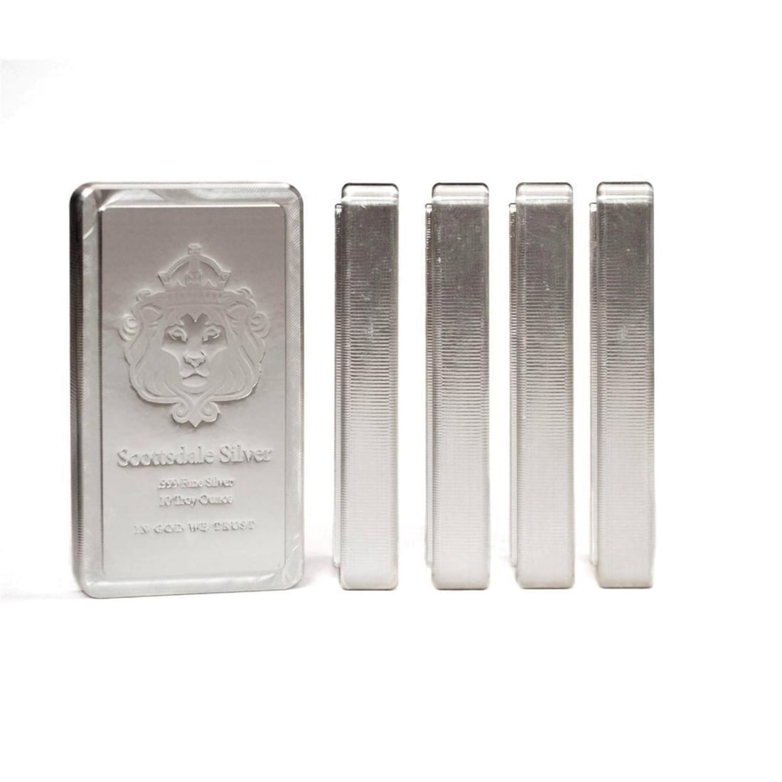 5 x 10oz Scottsdale STACKER® Silver Bars 50 Troy oz .999 Silver Bullion (1 of 1)