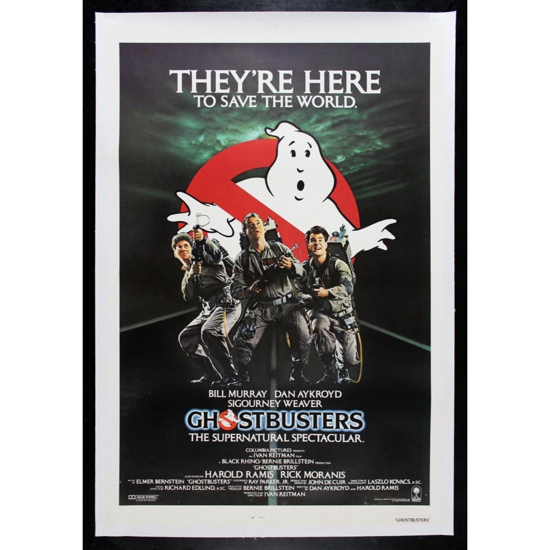 GHOSTBUSTERS VINTAGE ORIGINAL MOVIE POSTER 1984 (1 of 1)
