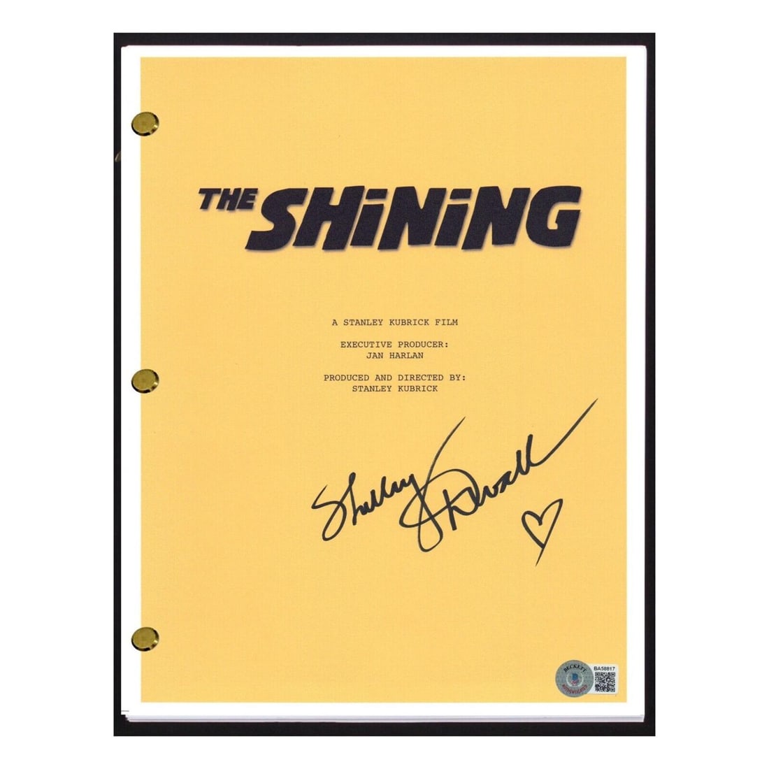 Shelley Duvall Signed The Shining Movie Script (Beckett COA): Shelley Duvall Signed The Shining Movie Script (Beckett COA)