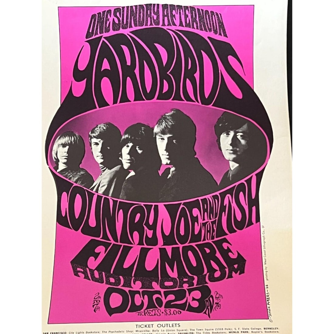 The Yardbirds 1996 Original Concert Poster (1 of 5)