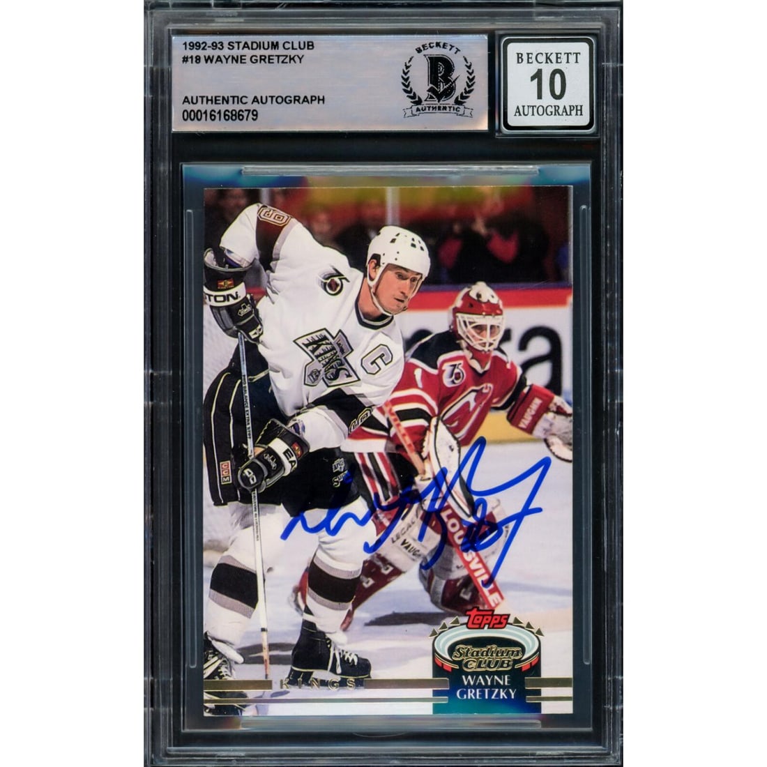 Wayne Gretzky Signed 1992-93 Stadium Club Card (BGS 10 Auto) (1 of 2)