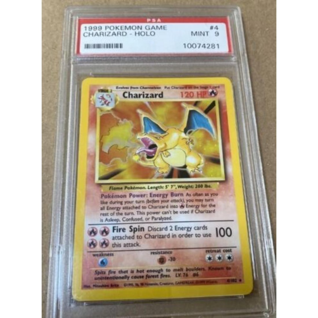 1999 CHARIZARD POKEMON #4 HOLO PSA 9 (1 of 2)