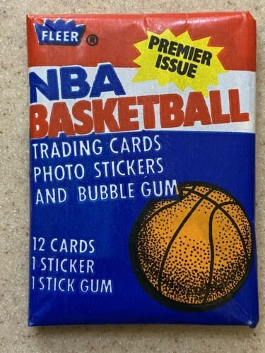 1986 Fleer Wax Pack Unopened RARE Magic Johnson Sticker Showing On Back (1 of 1)