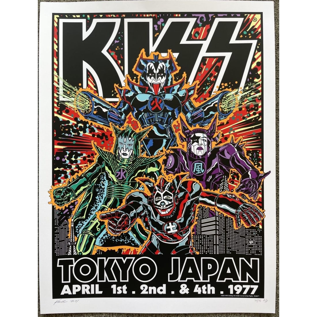 Kiss Concert Poster Japan 1977 Frank Kozik (1 of 1)