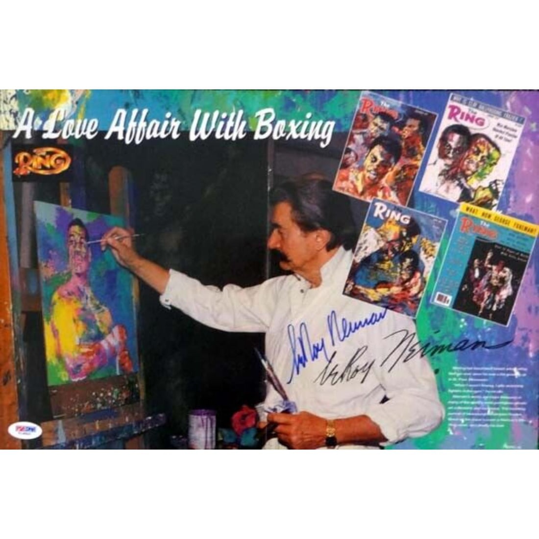 LeRoy Neiman Signed Vintage 11x16 Magazine Poster Photo (PSA COA) (1 of 2)