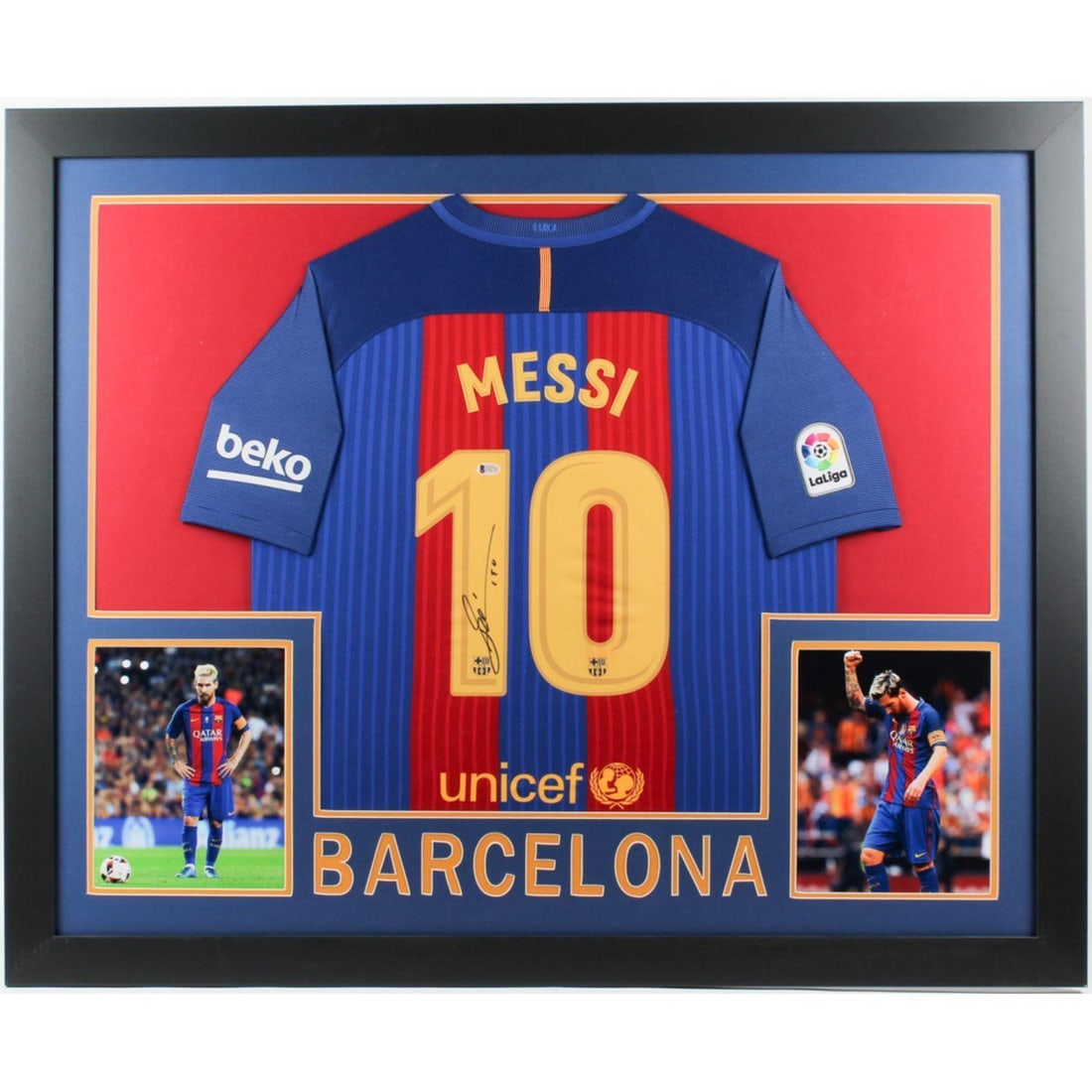 Lionel Messi signed and framed Barcelona jersey BAS COA (1 of 1)