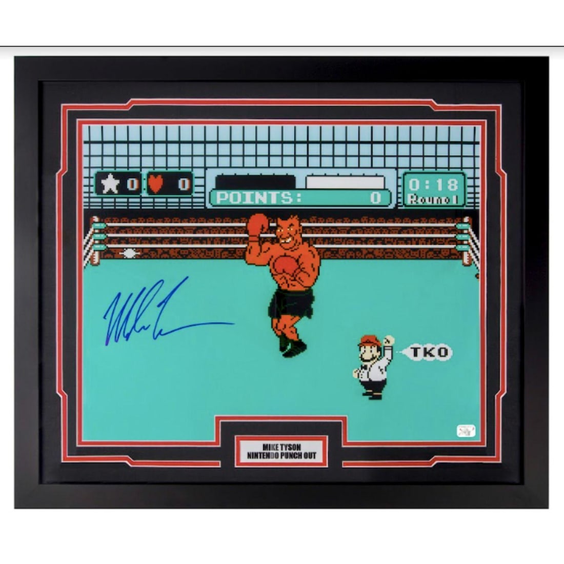 Mike Tyson Nintendo Punch Out Framed 22x26 (Fiterman Sports) (1 of 1)