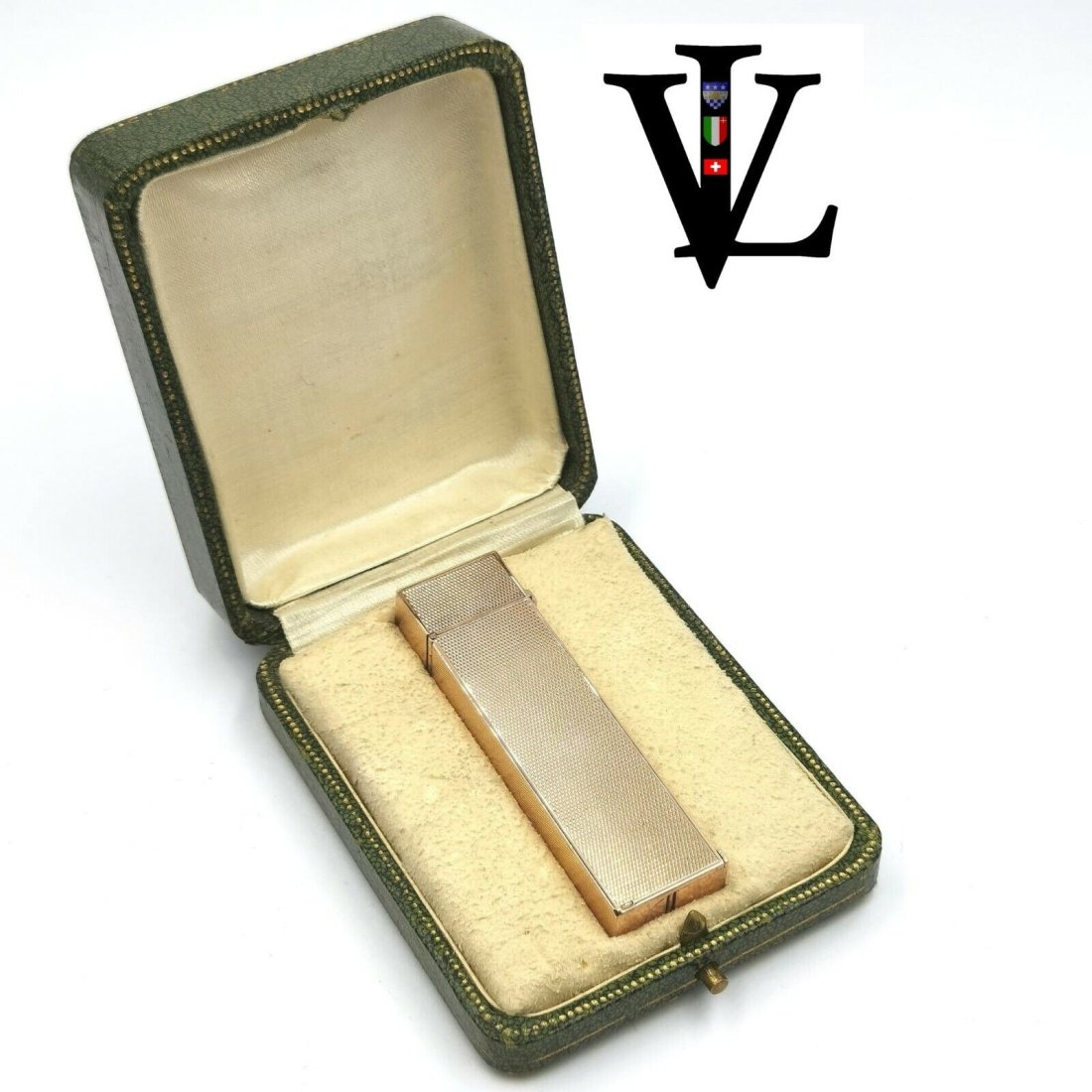 VAN CLEEF & ARPELS - FRANCE 1930'S STYPTOR & 18K GOLD PL. PETROL LIGHTER #AA75o: VAN CLEEF & ARPELS - FRANCE 1930'S STYPTOR & 18K GOLD PL. PETROL LIGHTER #AA75o