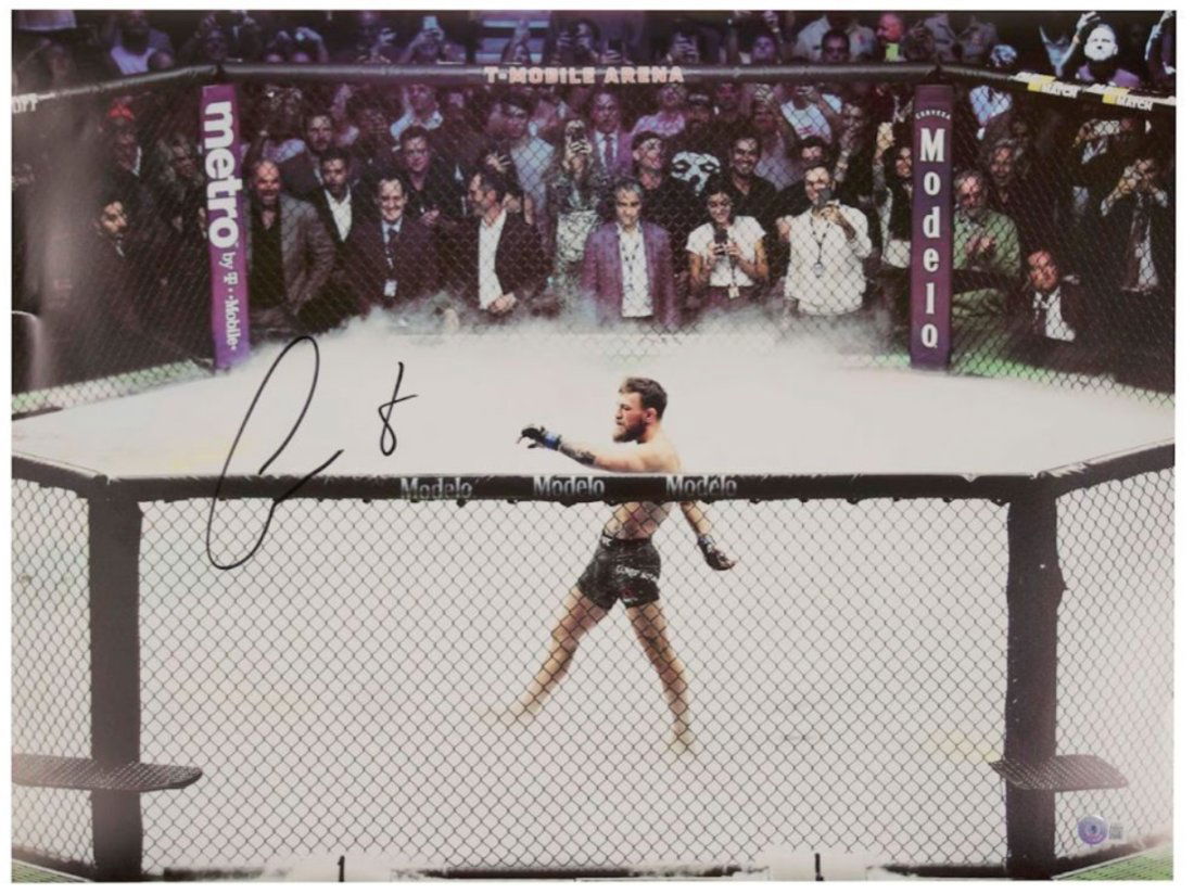 Conor McGregor Signed UFC Celebration 16" x 24" Wall Art Print - Beckett COA (1 of 1)