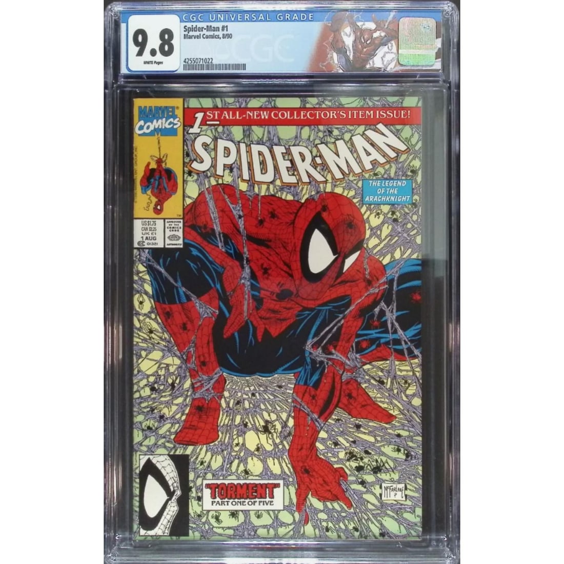 Spider-Man #1 Marvel 1990 Green Edition Custom Label CGC 9.8 Key (1 of 1)